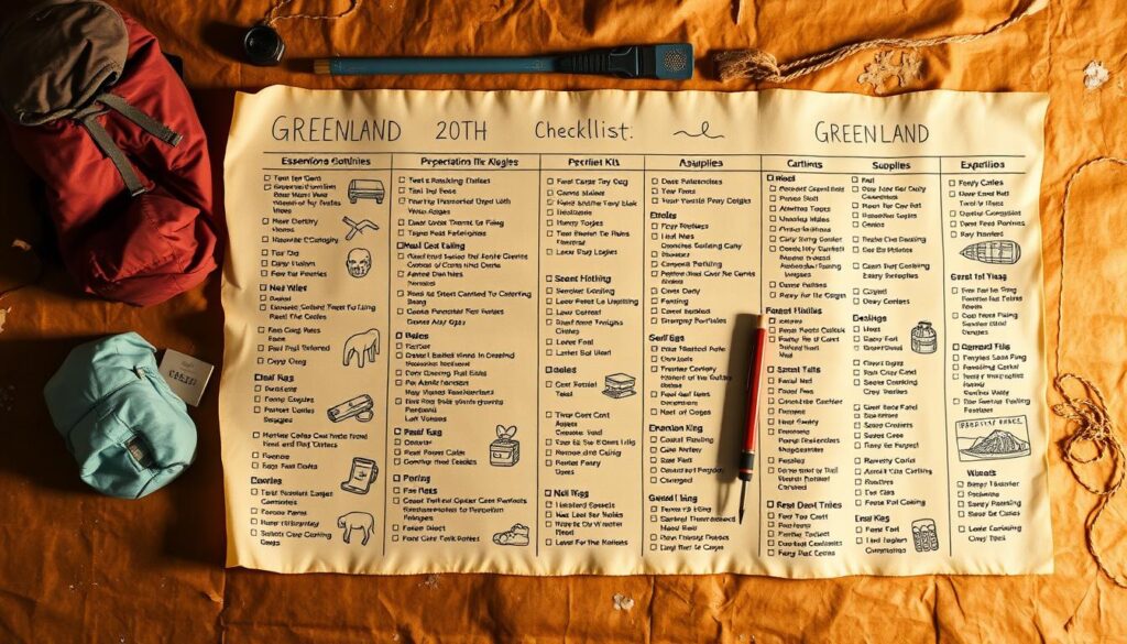 Checkliste für Grönland Expedition
